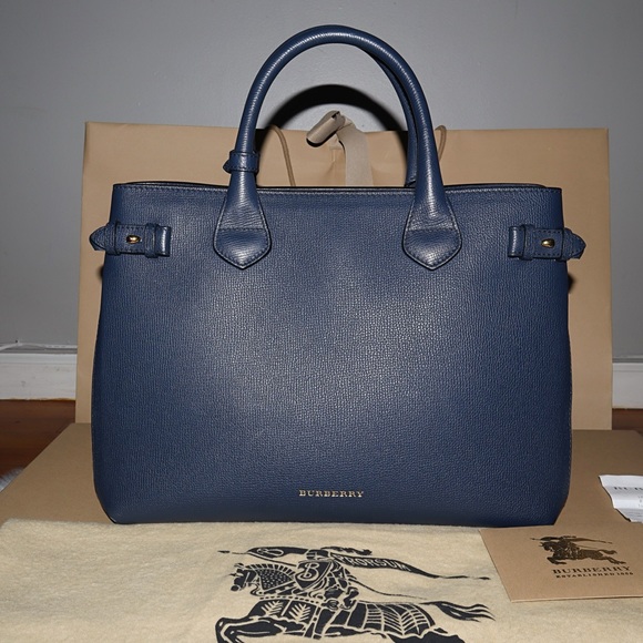 Burberry Handbags - Burberry Blue Medium Banner